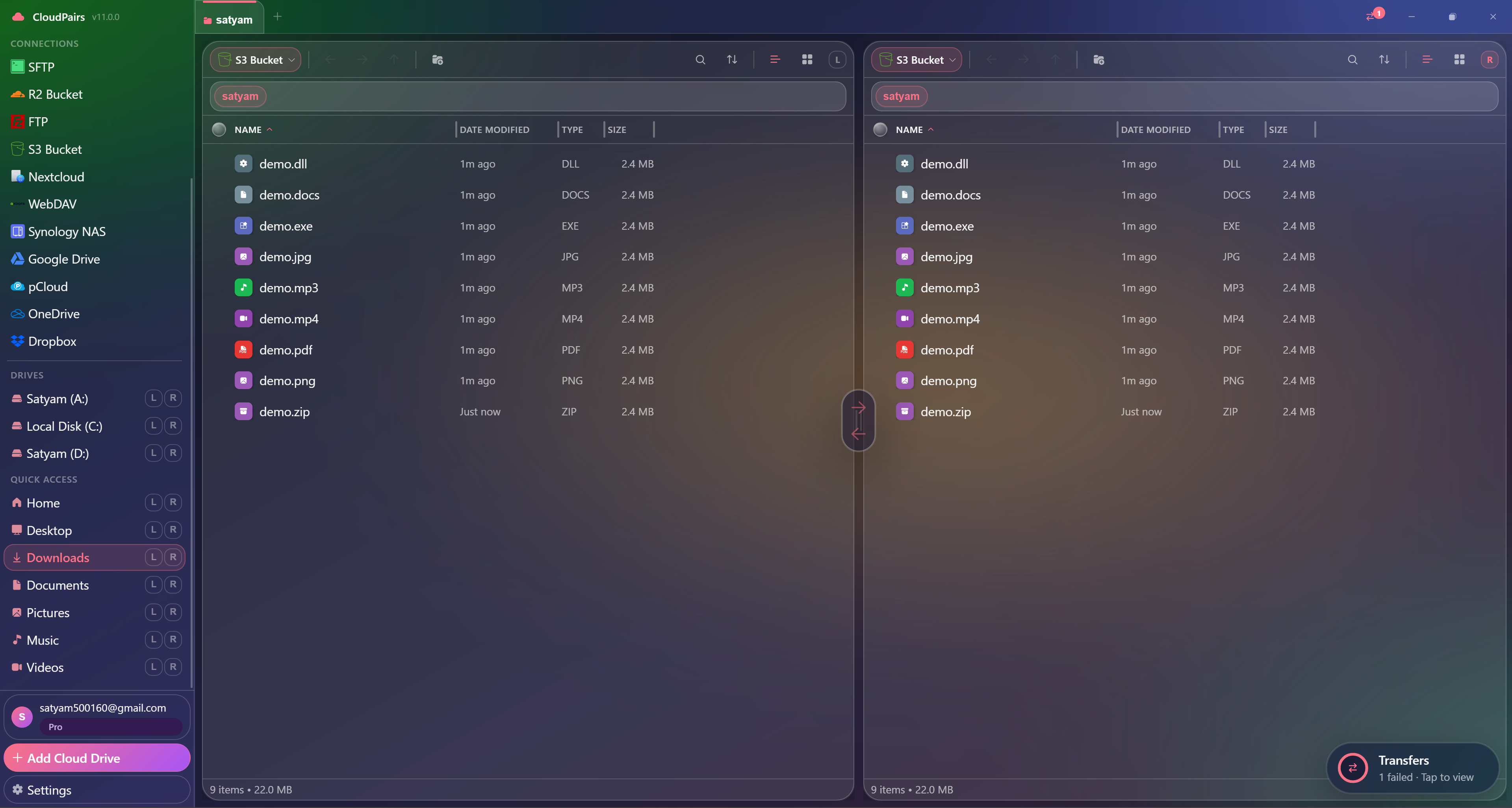 CloudPairs Amazon S3 file manager