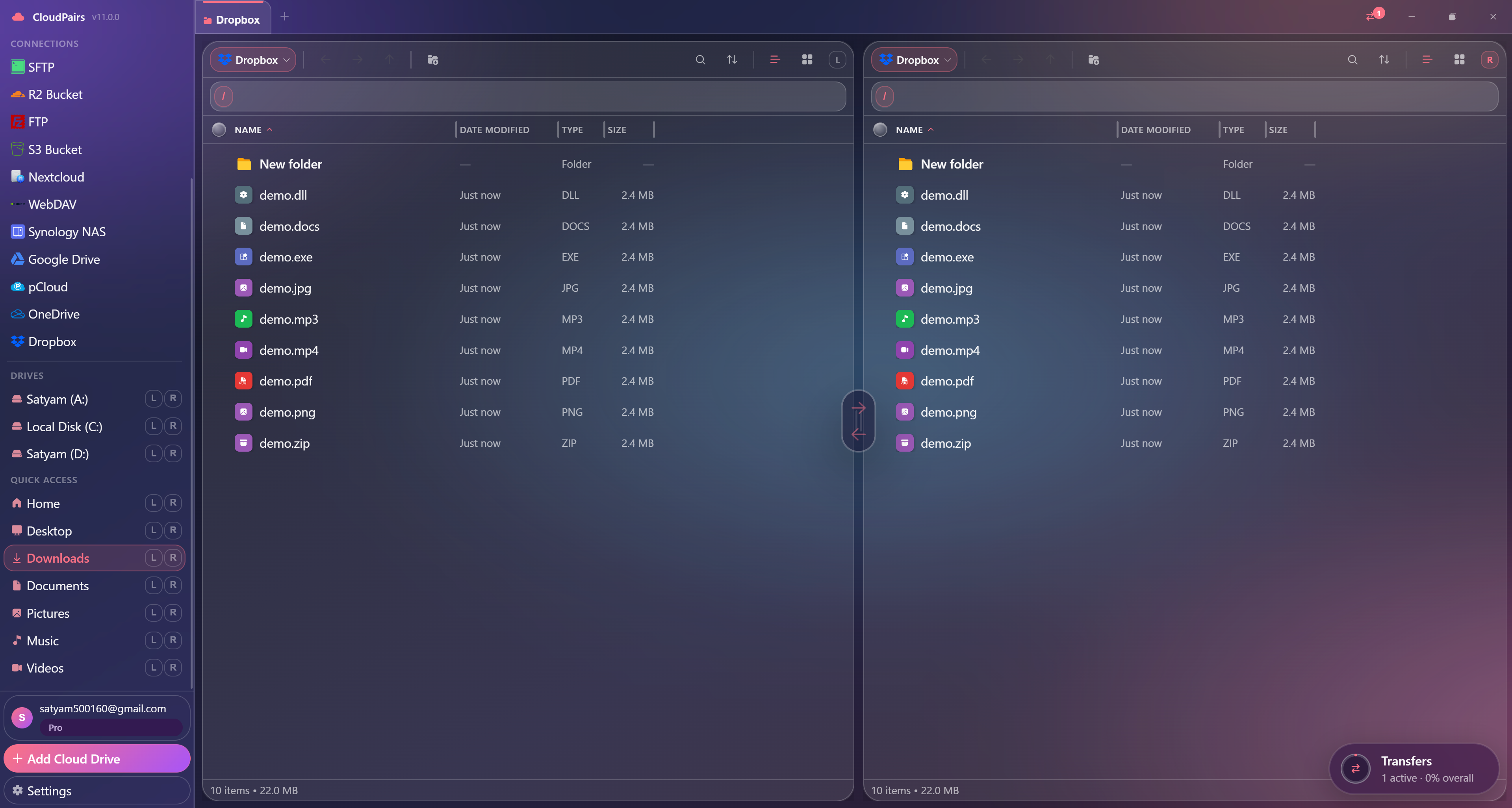 CloudPairs Dropbox file manager